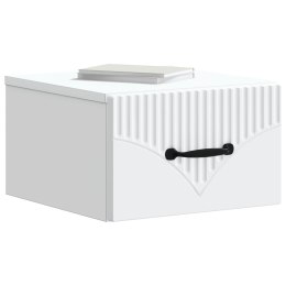 VidaXL Wisząca Szafka Nocna z szufladą Biały 34,5 x 33 x 20 cm