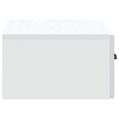 VidaXL Wisząca Szafka Nocna z szufladą Biały 49 x 34,5 x 20 cm