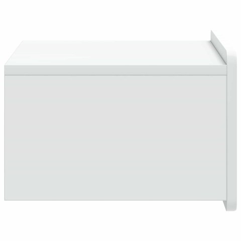 VidaXL Wisząca Szafka Nocna z szufladą Biały 49 x 34,5 x 24 cm