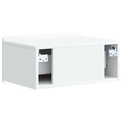 VidaXL Wisząca Szafka Nocna z szufladą Biały 49 x 34,5 x 24 cm