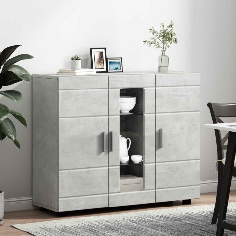 VidaXL Drewniana szafka Betonowy szary 88,5 x 30,5 x 73 cm