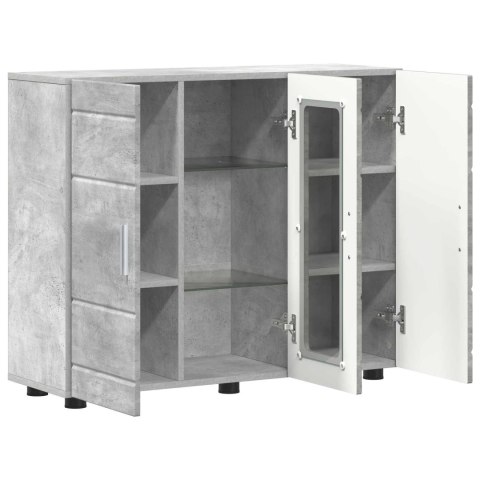 VidaXL Drewniana szafka Betonowy szary 88,5 x 30,5 x 73 cm