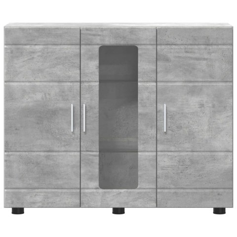 VidaXL Drewniana szafka Betonowy szary 88,5 x 30,5 x 73 cm