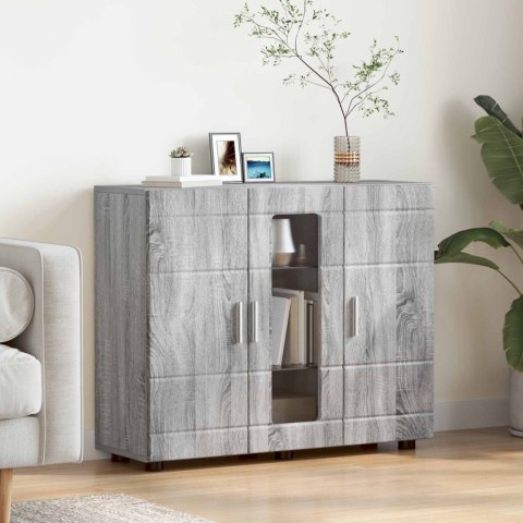 VidaXL Drewniana szafka Szary Sonoma 88,5 x 30,5 x 73 cm