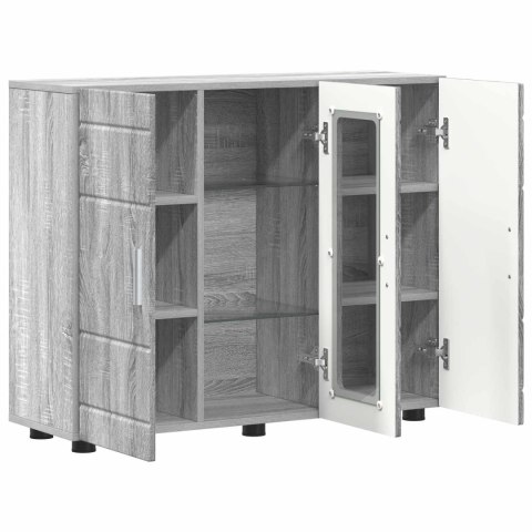 VidaXL Drewniana szafka Szary Sonoma 88,5 x 30,5 x 73 cm