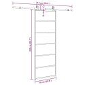 VidaXL Drzwi przesuwne z zestawem okuć czarne 76x205 cm ESG szkło