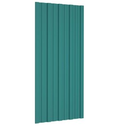 PANEL DACHOWY 12 SZT. ZIELONY 100 X 45 CM STAL GALWANIZOWANA