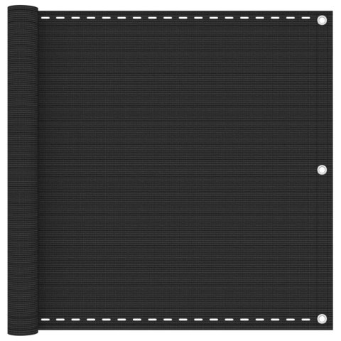 VidaXL Parawan balkonowy, antracytowy, 90x500 cm, HDPE