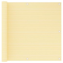 VidaXL Parawan balkonowy, beżowy, 90x500 cm, HDPE