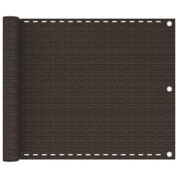 VidaXL Parawan balkonowy, brązowy, 75x300 cm, HDPE