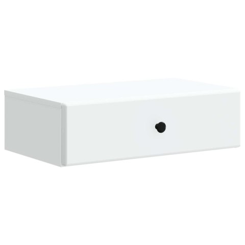 VidaXL Stolik boczny montowany na ścianie Biały 59 x 34,5 x 17 cm