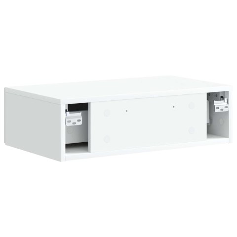 VidaXL Stolik boczny montowany na ścianie Biały 59 x 34,5 x 17 cm