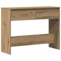 VidaXL Stolik konsolowy, dąb artisan, 100x35x76,5 cm