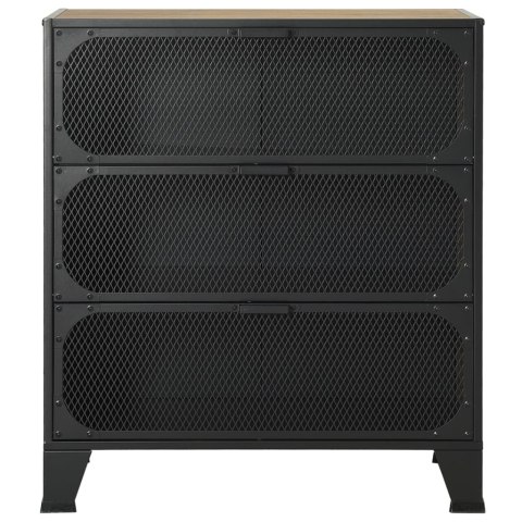 VidaXL Szafka, rustykalny brąz, 72x36x82 cm, metal i MDF