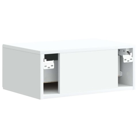 VidaXL Wisząca Szafka Nocna z szufladą Biały 49 x 34,5 x 20 cm