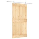 VidaXL Drzwi przesuwne Naturalne i białe 100 x 210 cm