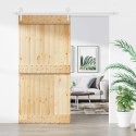 VidaXL Drzwi przesuwne Naturalne i białe 100 x 210 cm