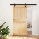 VidaXL Drzwi przesuwne Naturalny i czarny 100 x 210 cm