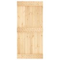 VidaXL Drzwi przesuwne Naturalny i czarny 95 x 210 cm