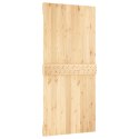 VidaXL Drzwi przesuwne Naturalny i czarny 95 x 210 cm