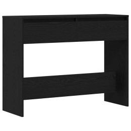 VidaXL Konsola Czarny Dąb 100 x 35 x 76,5 cm Materiał drewnopochodny