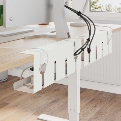 VidaXL Miska do zarządzania kablami pod biurkiem 2 pcs Biały
