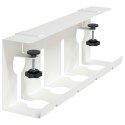 VidaXL Miska do zarządzania kablami pod biurkiem 2 pcs Biały