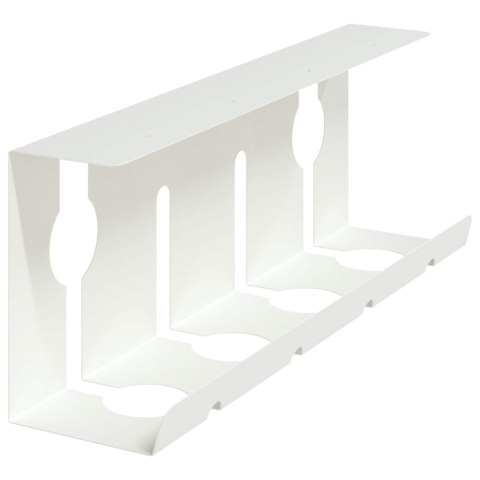 VidaXL Miska do zarządzania kablami pod biurkiem 2 pcs Biały