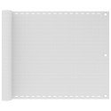 VidaXL Parawan balkonowy HDPE 75x400 cm Biały