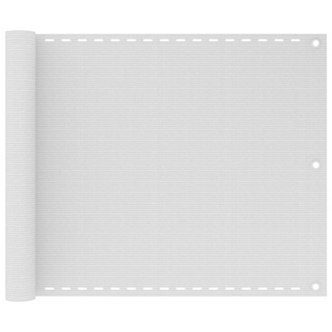 VidaXL Parawan balkonowy HDPE 75x400 cm Biały