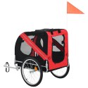 PRZYCZEPKA ROWEROWA DLA ZWIERZĄT CZERWONO-CZARNA