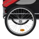 PRZYCZEPKA ROWEROWA DLA ZWIERZĄT CZERWONO-CZARNA