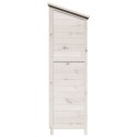 VidaXL Shed ogrodowy Biały 59 x 56 x 176 cm Drewno Świerkowe