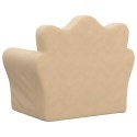 VidaXL Sofa dziecięca, kremowa, miękki plusz