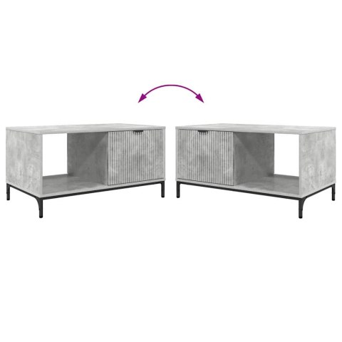 VidaXL Stolik kawowy z szufladą Betonowy szary 90 x 49 x 46 cm