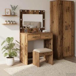 TOALETKA Z SZUFLADĄ Z LUSTREM STARE DREWNO 78,5X41X135CM