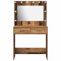TOALETKA Z SZUFLADĄ Z LUSTREM STARE DREWNO 78,5X41X135CM