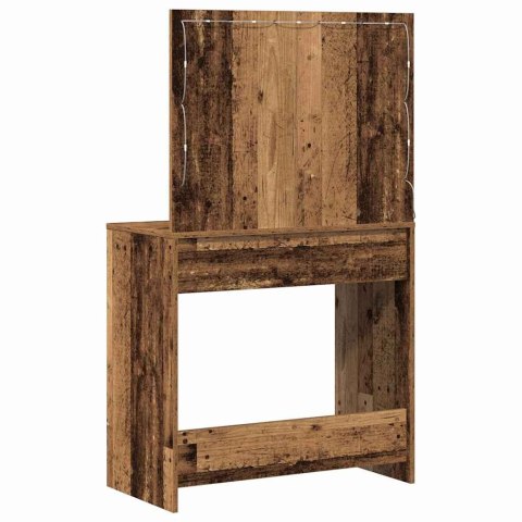 TOALETKA Z SZUFLADĄ Z LUSTREM STARE DREWNO 78,5X41X135CM