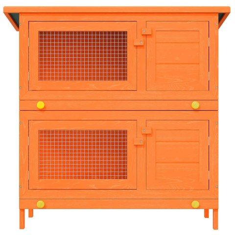 Klatka dla królików vidaXL Outdoor Hutch Small Pet Cage 4 Door Wood