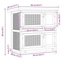 Klatka dla królików vidaXL Outdoor Hutch Small Pet Cage 4 Door Wood