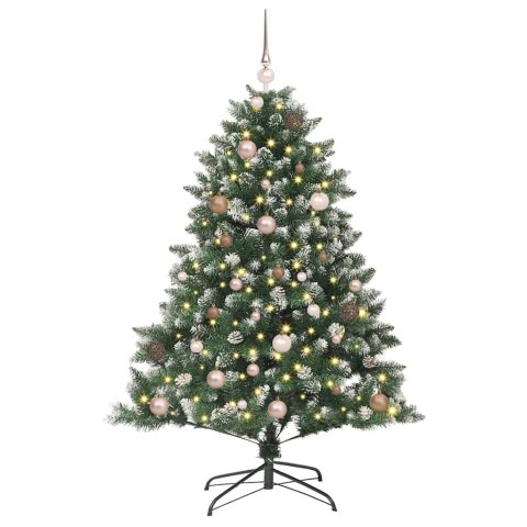VidaXL Sztuczna choinka z podstawą Zielony 150 cm PVC, plastik i stal