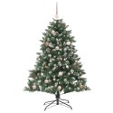 VidaXL Sztuczna choinka z podstawą Zielony 150 cm PVC, plastik i stal