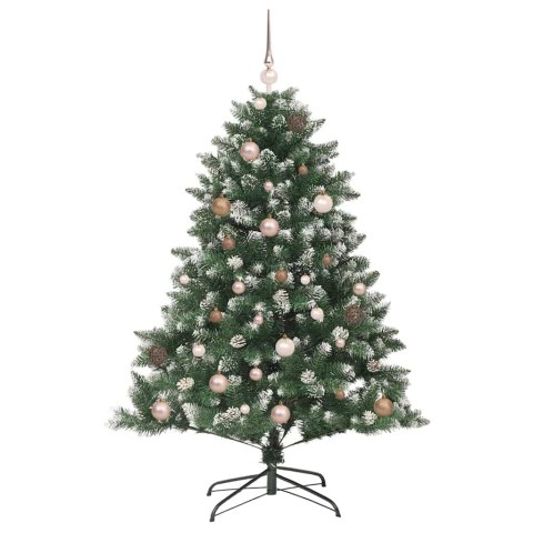 VidaXL Sztuczna choinka z podstawą Zielony 150 cm PVC, plastik i stal