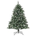 VidaXL Sztuczna choinka z podstawą Zielony 150 cm PVC, plastik i stal