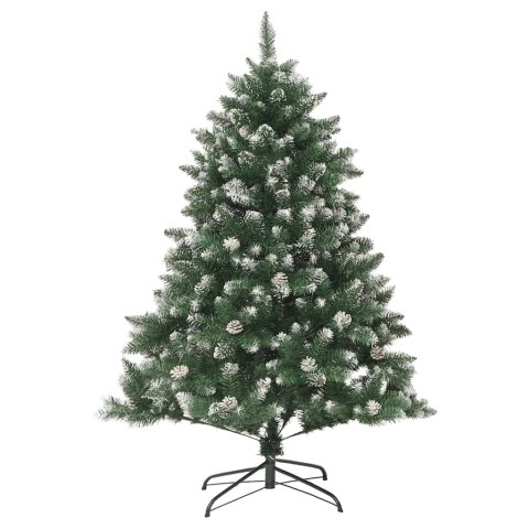 VidaXL Sztuczna choinka z podstawą Zielony 150 cm PVC, plastik i stal