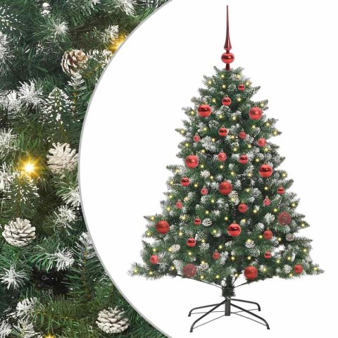 VidaXL Sztuczna choinka z podstawą Zielony 150 cm PVC, plastik i stal