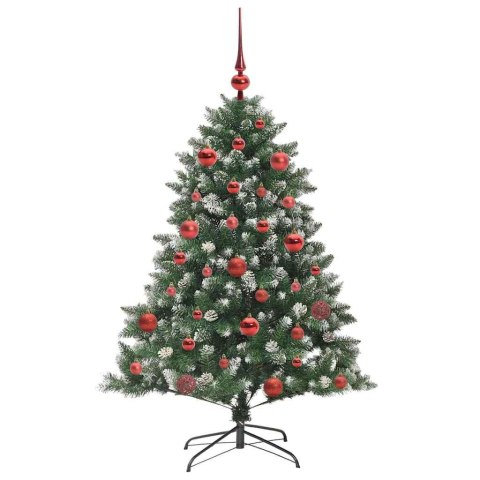 VidaXL Sztuczna choinka z podstawą Zielony 150 cm PVC, plastik i stal
