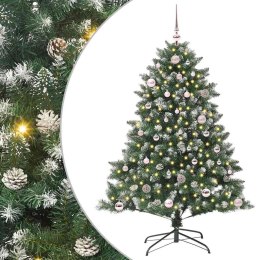VidaXL Sztuczna choinka z podstawą Zielony 150 cm PVC, plastik i stal