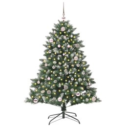 VidaXL Sztuczna choinka z podstawą Zielony 150 cm PVC, plastik i stal