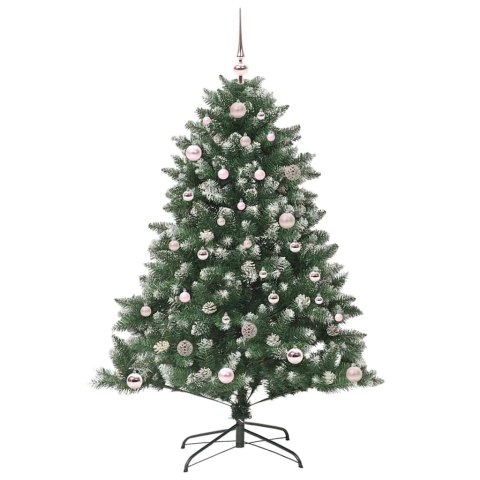 VidaXL Sztuczna choinka z podstawą Zielony 150 cm PVC, plastik i stal